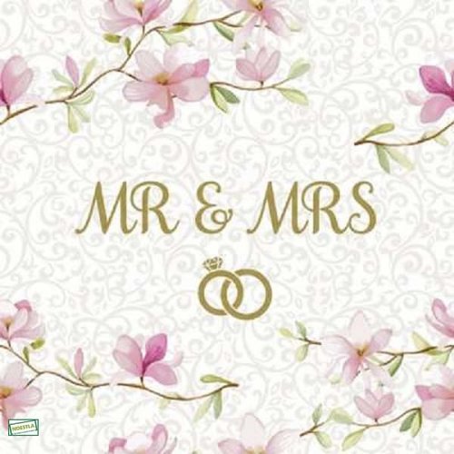 2 serviettes papier - mariage -4