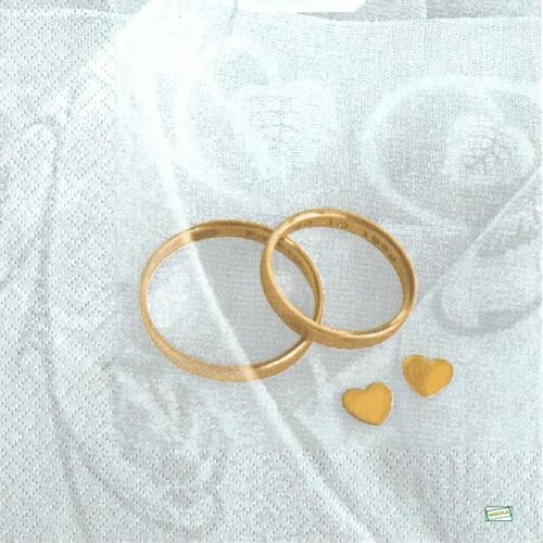 2 serviettes papier - mariage -6
