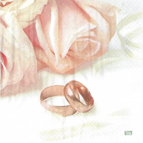 2 serviettes papier - mariage -12