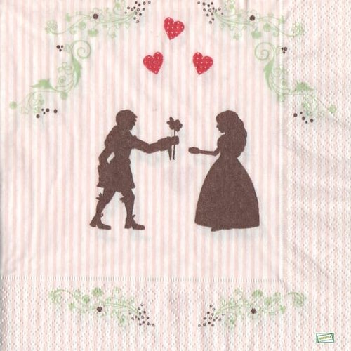 2 serviettes papier - mariage -13