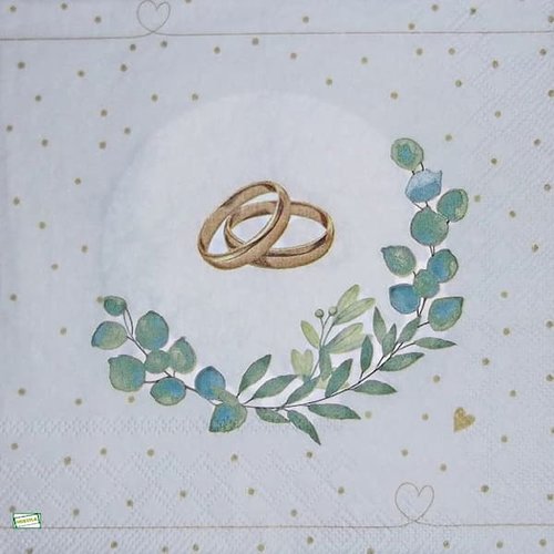 2 serviettes papier - mariage -14