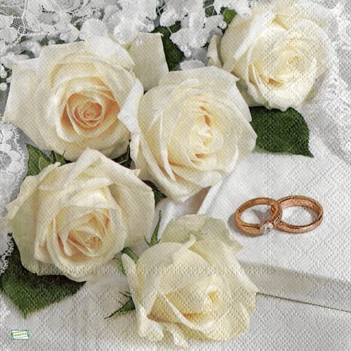 2 serviettes papier - mariage -16
