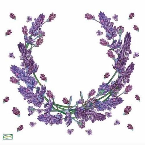 2 serviettes papier - coquelicots lavande -17
