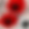 2 serviettes papier- coquelicots lavande -28