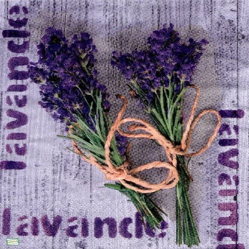 2 serviettes papier- coquelicots lavande -67