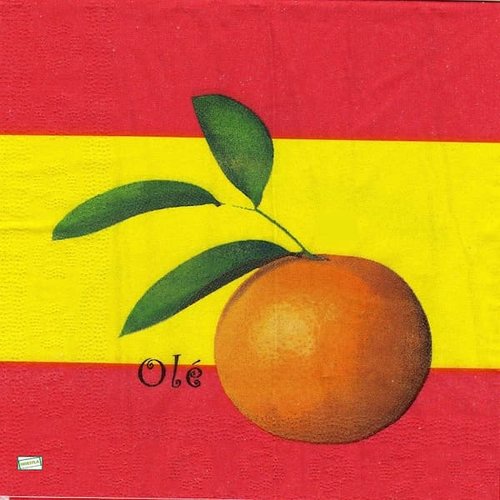 2 serviettes papier - citrons oranges -23