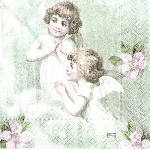 2 serviettes papier  - les anges -2
