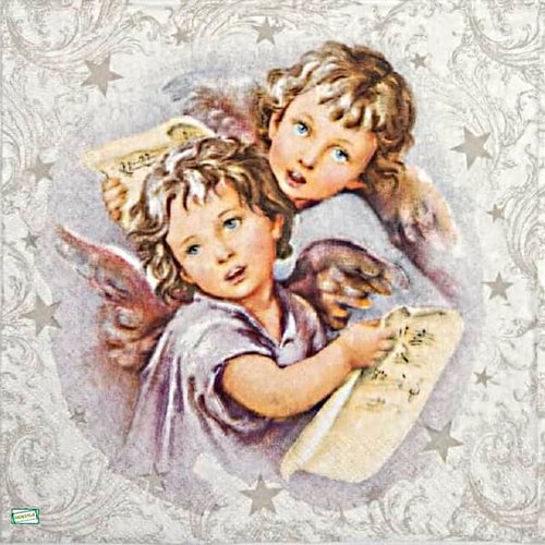 2 serviettes papier - les anges -34