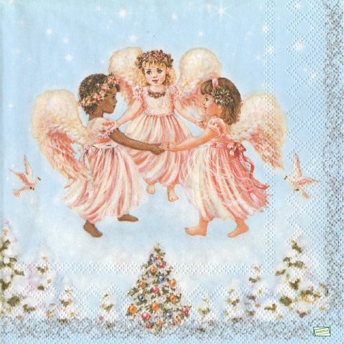 2 serviettes papier - les anges -35
