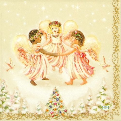 2 serviettes papier - les anges -40