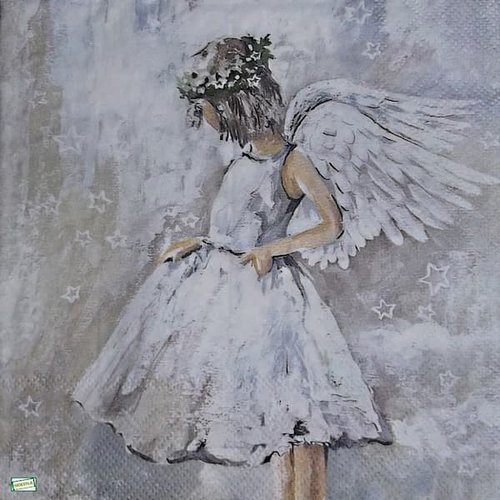 2 serviettes papier - les anges -43