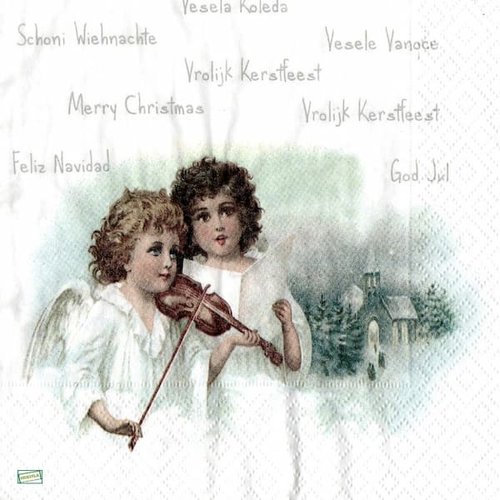 2 serviettes papier - les anges -60