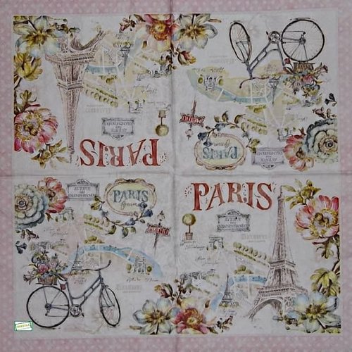 2 serviettes papier - monuments -4