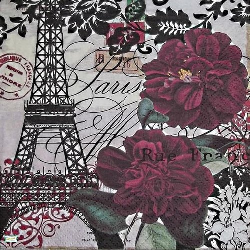 2 serviettes papier - monuments -9