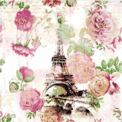 2 serviettes  papier - monuments -10