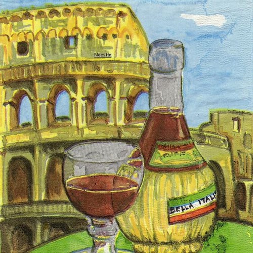 2 serviettes papier - monuments -14
