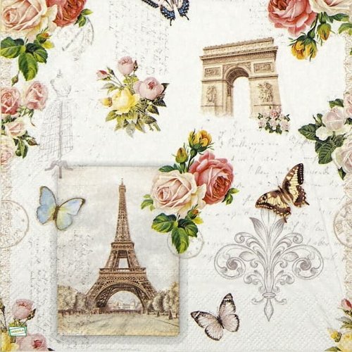 2 serviettes papier - monuments -31