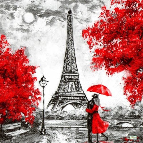 2 serviettes  papier - monuments -77