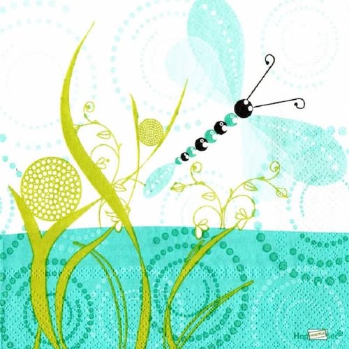 2 serviettes papier - insectes -7