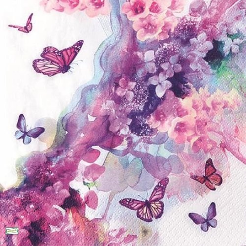 2 serviettes papier - insectes -23