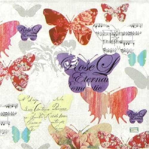 2 serviettes papier - insectes -27