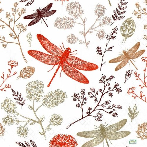 2 serviettes papier - insectes -32