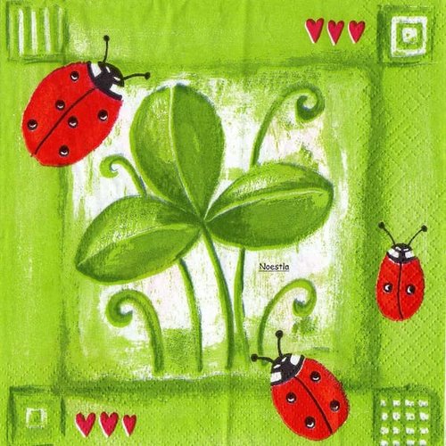 2 serviettes papier - insectes -43