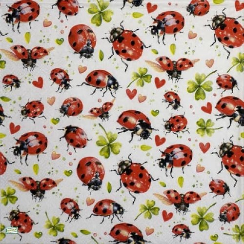 2 serviettes papier - insectes -45