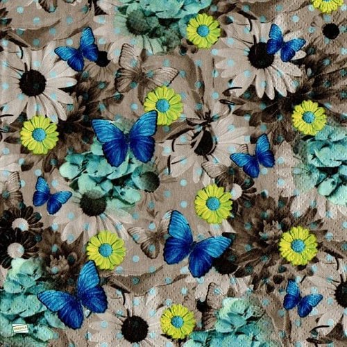 2 serviettes papier - insectes -53