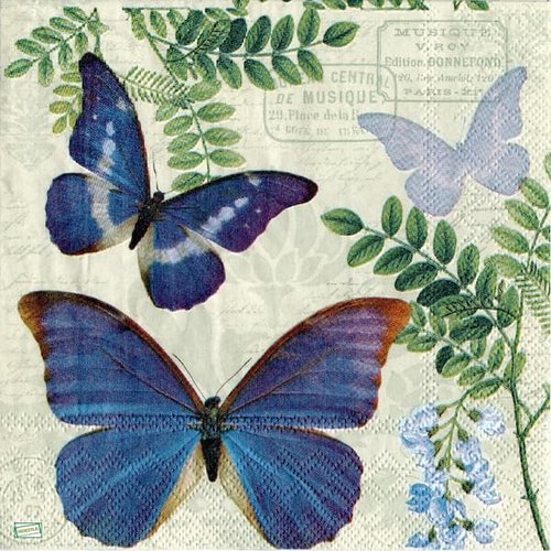 2 serviettes papier - insectes -68