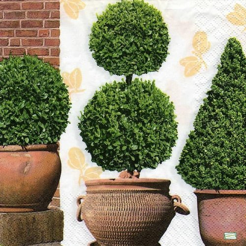 2 serviettes papier - feuillages -11