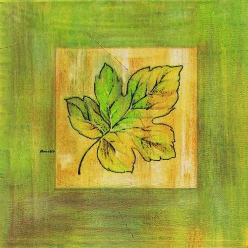 2 serviettes papier - feuillages -36