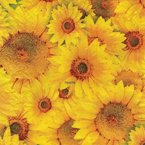 2 serviettes papier - tournesols marguerites-8
