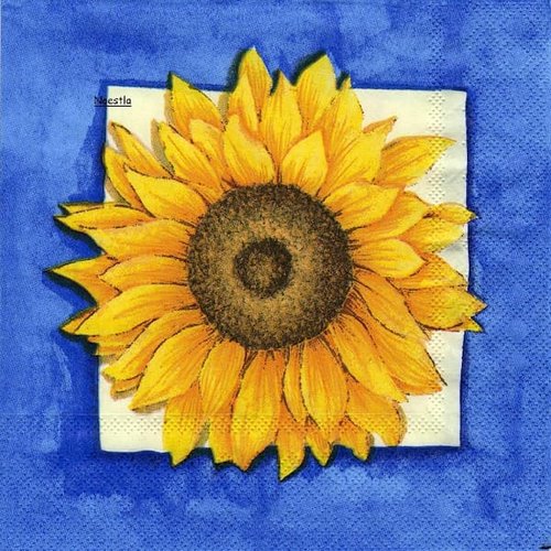 2 serviettes papier - tournesols marguerites-9