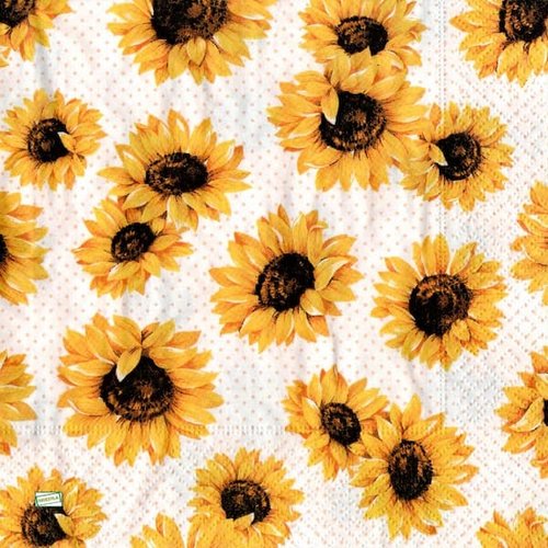 2 serviettes papier - tournesols marguerites-25