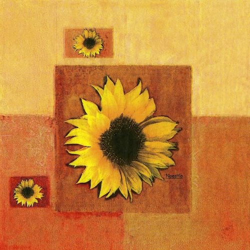 2 serviettes papier - tournesols marguerites-37