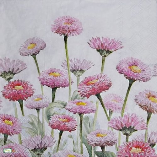 2 serviettes papier - tournesols marguerites-52
