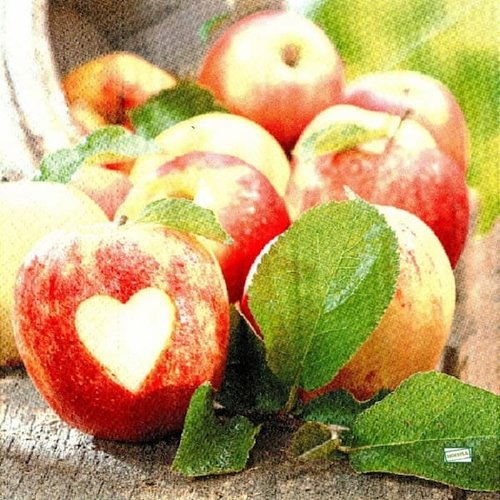 2 serviettes papier - pommes poires -13