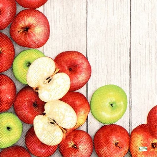 2 serviettes papier - pommes poires -14