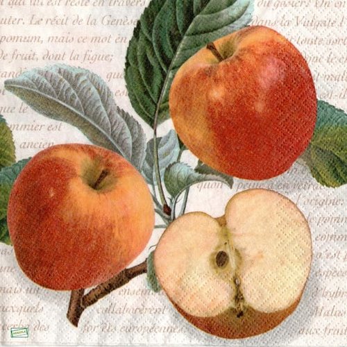 2 serviettes papier - pommes poires -37