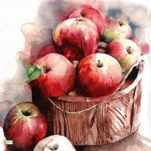 2 serviettes papier - pommes poires -38