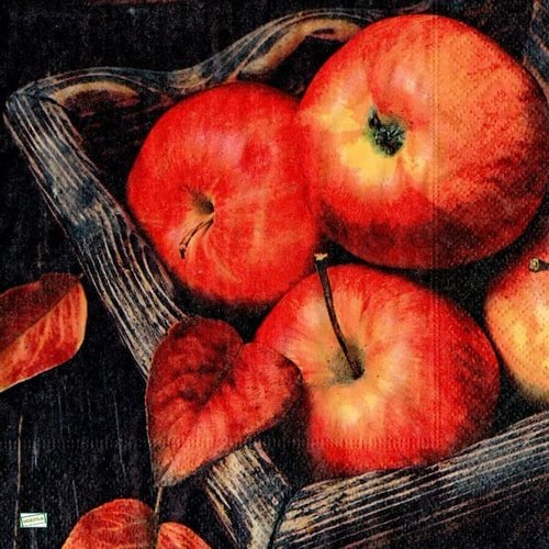 2 serviettes papier - pommes poires -39