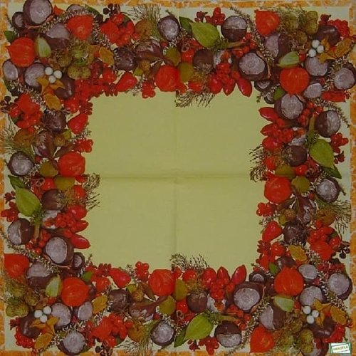 2 serviettes papier  mix de fleurs -47