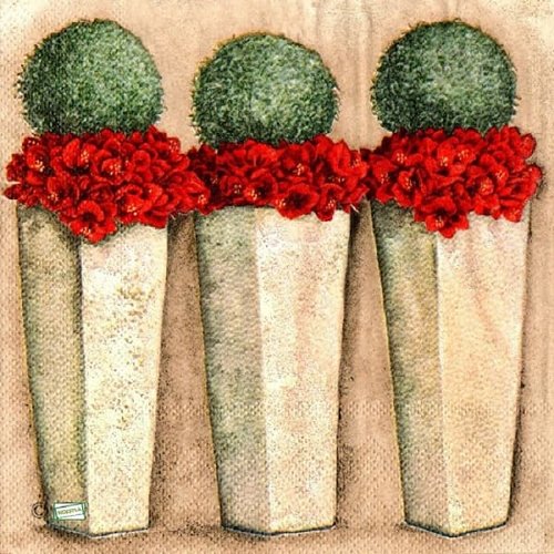 2 serviettes papier  mix de fleurs -82