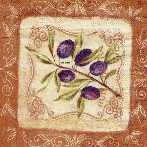 2 serviettes papier - autres fruits -5