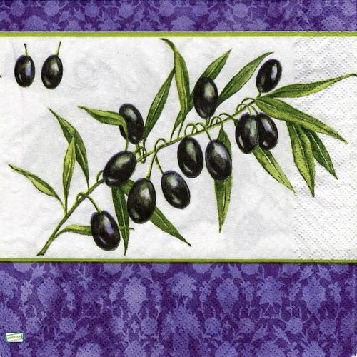 2 serviettes papier - autres fruits -11