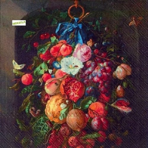 2 serviettes papier - autres fruits -18