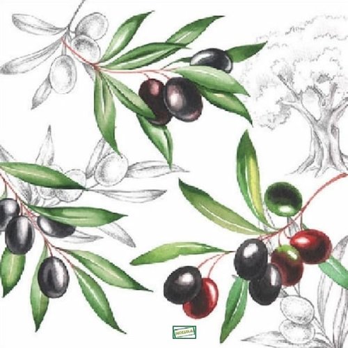 2 serviettes papier - autres fruits -21