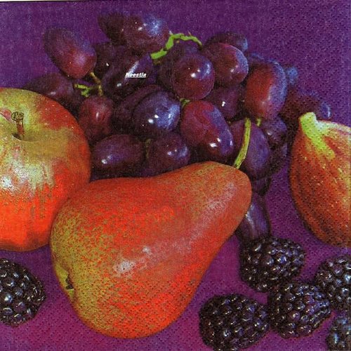 2 serviettes papier - autres fruits -42