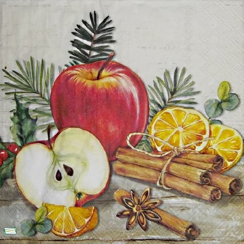 2 serviettes papier - autres fruits -49